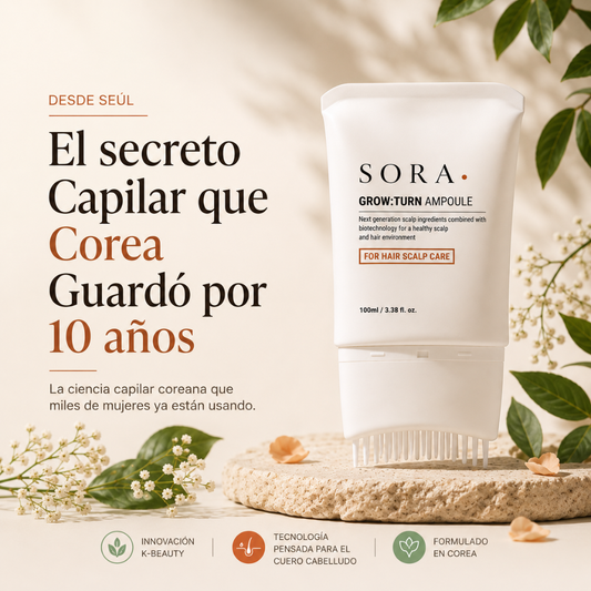 SORA. Sérum Capilar Coreano Anticaída