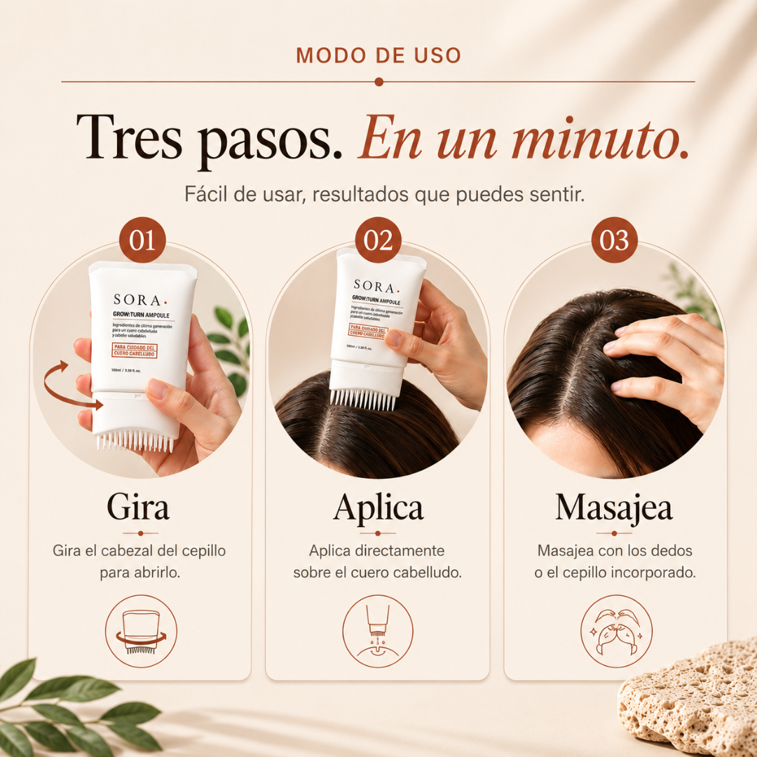 SORA. Sérum Capilar Coreano Anticaída